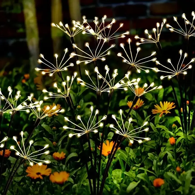 

1PC 6-Head Solar LED Firework Lawn Lamp,Outdoor 2 Modes Waterproof Landscape Lightting For Yard,Walkway,Garden,Pathway,Party