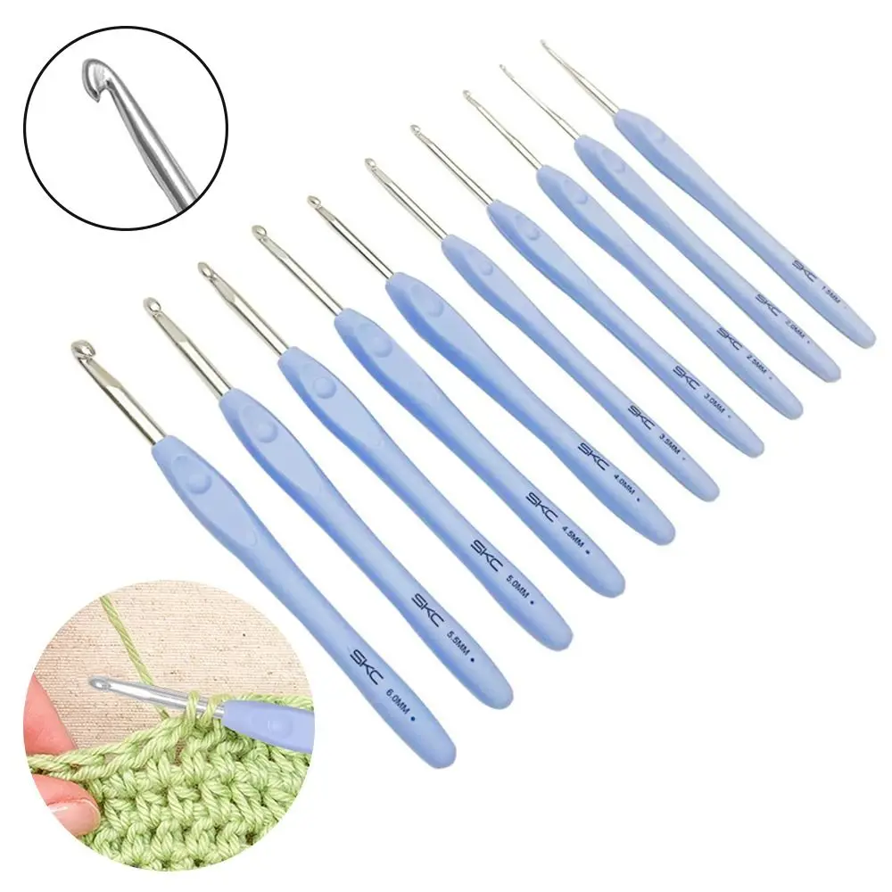 

DIY Soft Handle Knitting Needles Multisize Long Crocheting Hooks Aluminum Crocheting Needles Hand Weave Tool