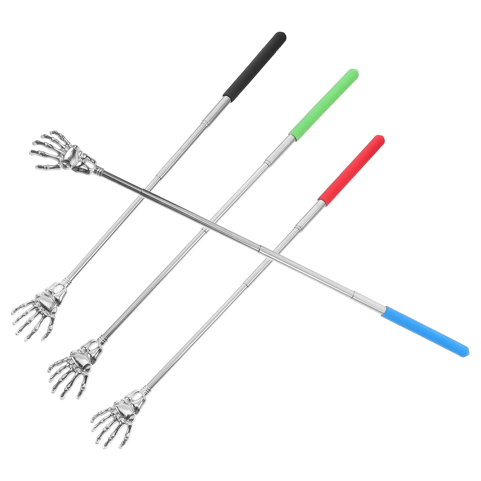 

4Pcs Ghost Hand Stainless Steel Extendable Back Scratchers Telescopic Portable Back Massage Tools Funny Hand Body