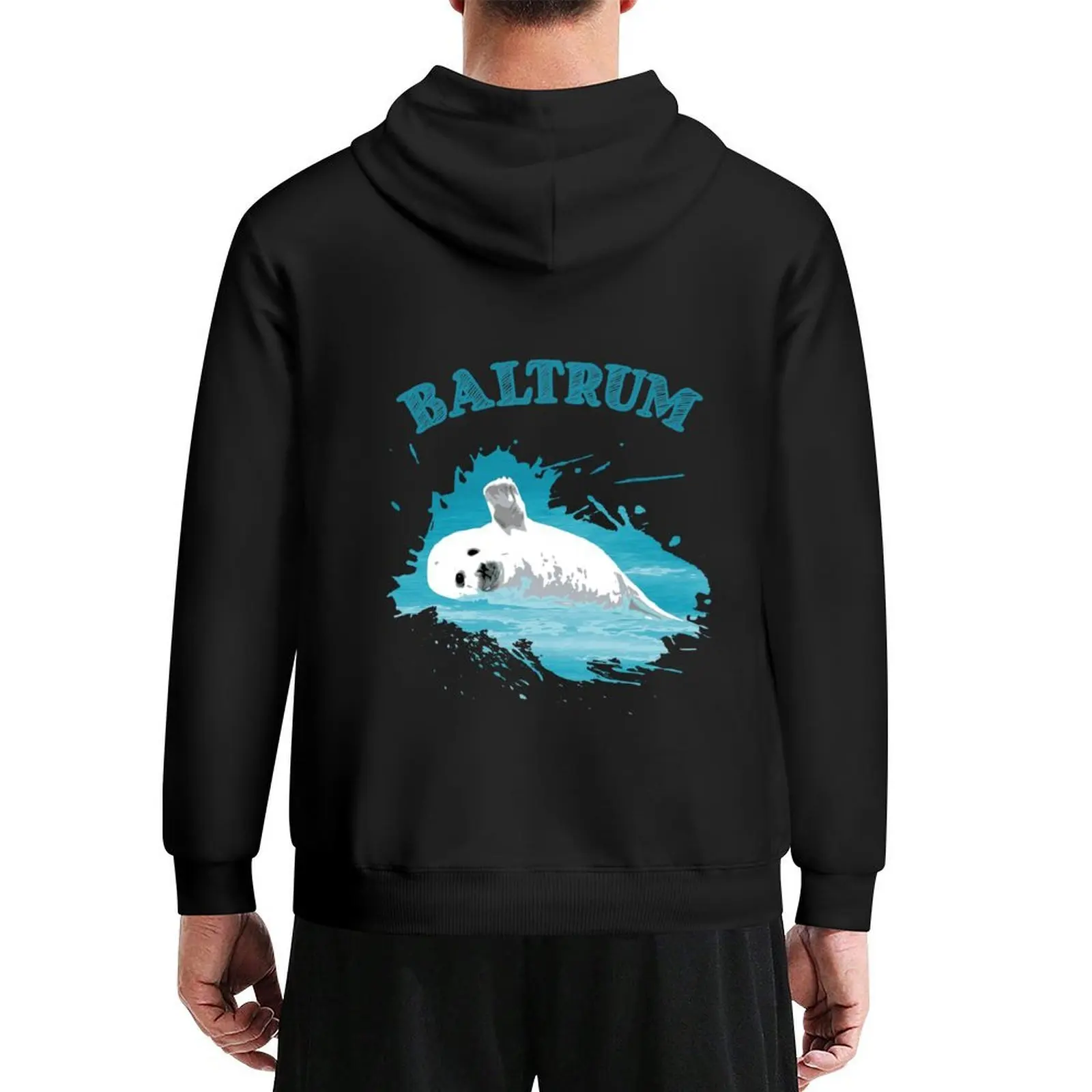 

Baltrum vacation North Sea island seal seal Hoodie men's clothing men's winter sweater autumn new products blouse tracksuit men