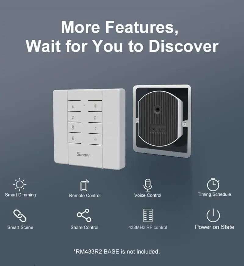 

SONOFF Ewelink D1 WiFi smart dimming module includes RM433R2 remote control Alexa Google Assistant Smartthings