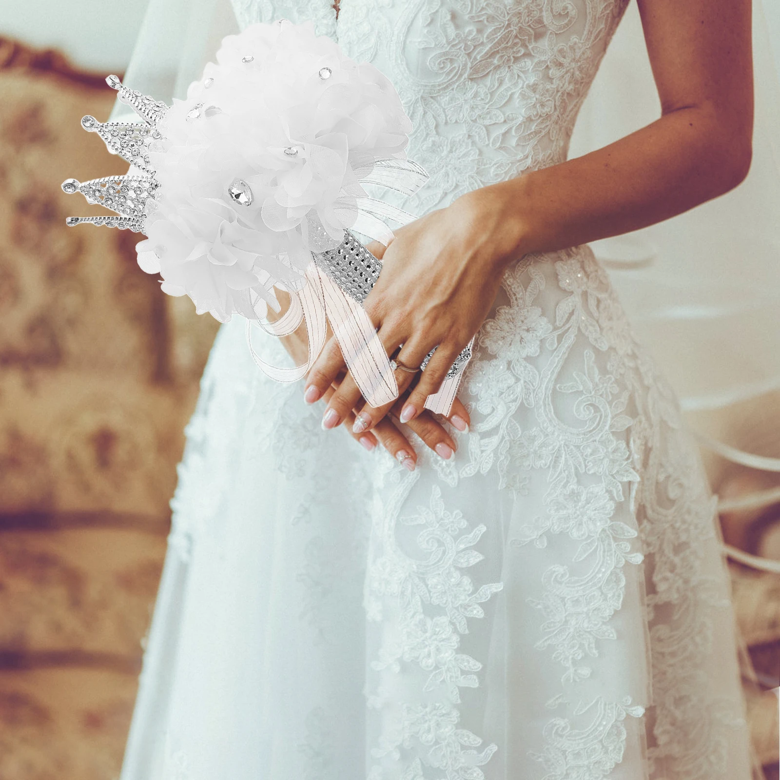 

Blue Artificial Flower Fake Wedding Bridal Bridesmaid Hand Tossing Lightweight Small Size Elegant Romantic Design