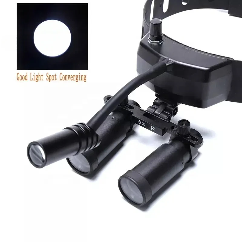 Surgery magnifying glasses profession medical products 3w 4x 6x 8x Wireless High lens  Loupes With led light HeadLight