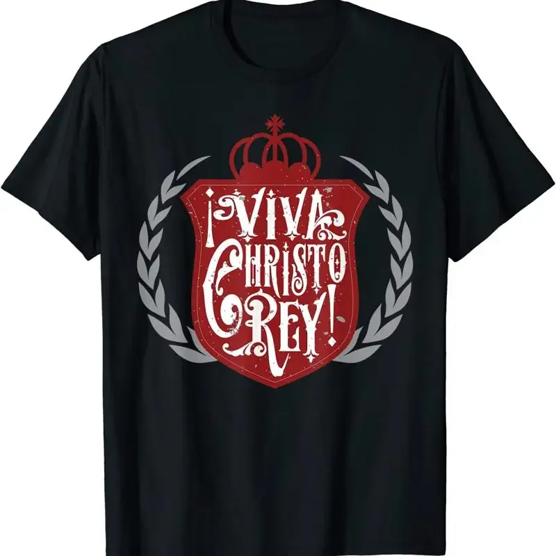 Nueva Camiseta Limitada Viva Cristo Rey Cristeros Española Católica Mexicana