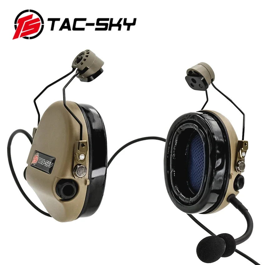 TS TAC-SKY ARC Track Tactical Helmet Mount Noise Cancelling Pickup SORDIN Hunting Shooting Silicone Earmuffs Headphones DE