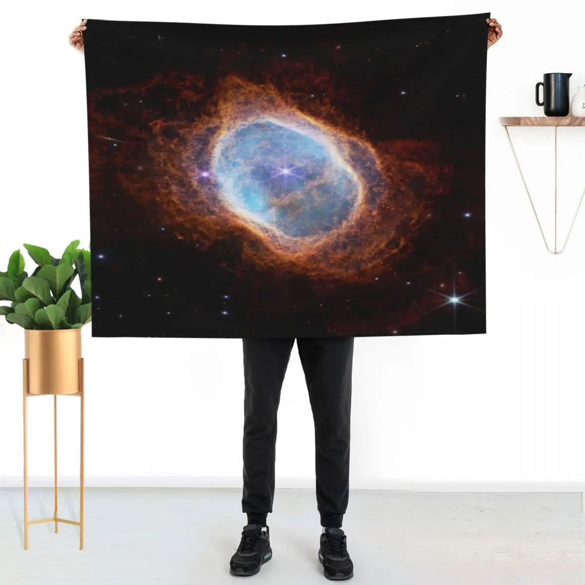 

James Webb space telescope -South ring nebula Throw Blanket Luxurious Soft Blanket Holiday Gift for Family