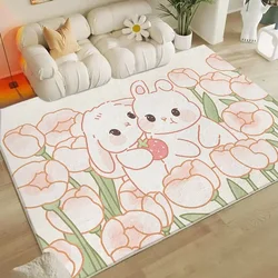 Cute Cartoon Carpet for Children's Room, Baby Anti-Fall Carpet, Simple Living Room Decoration, Home Study Cloakroom, Fluffy Soft