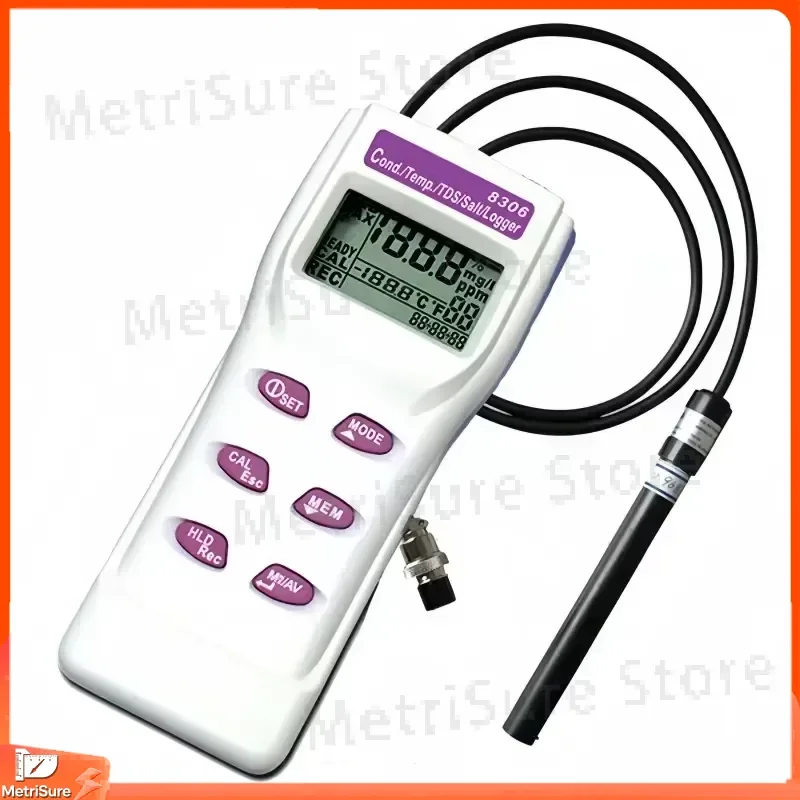 Portable Water Quality Tester TDS Meter Salinity Meter Thermometer Conductivity Meter for Wastewater Analysis Pool Aquarium
