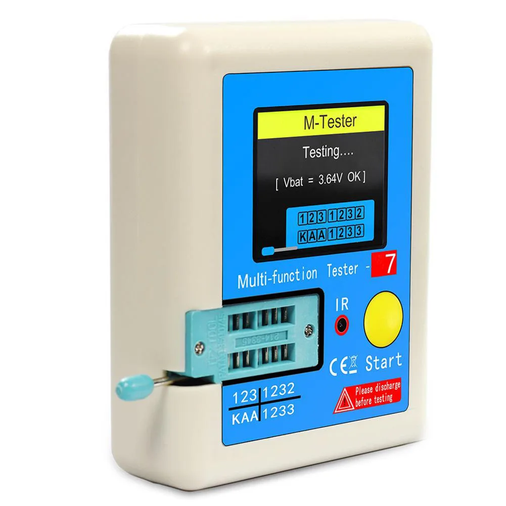 LCR-T7 Transistor Tester Multi-Function Diode Triode TFT Backlight Transistor Tester For NPN PNP Transistor Capacitor Resistor