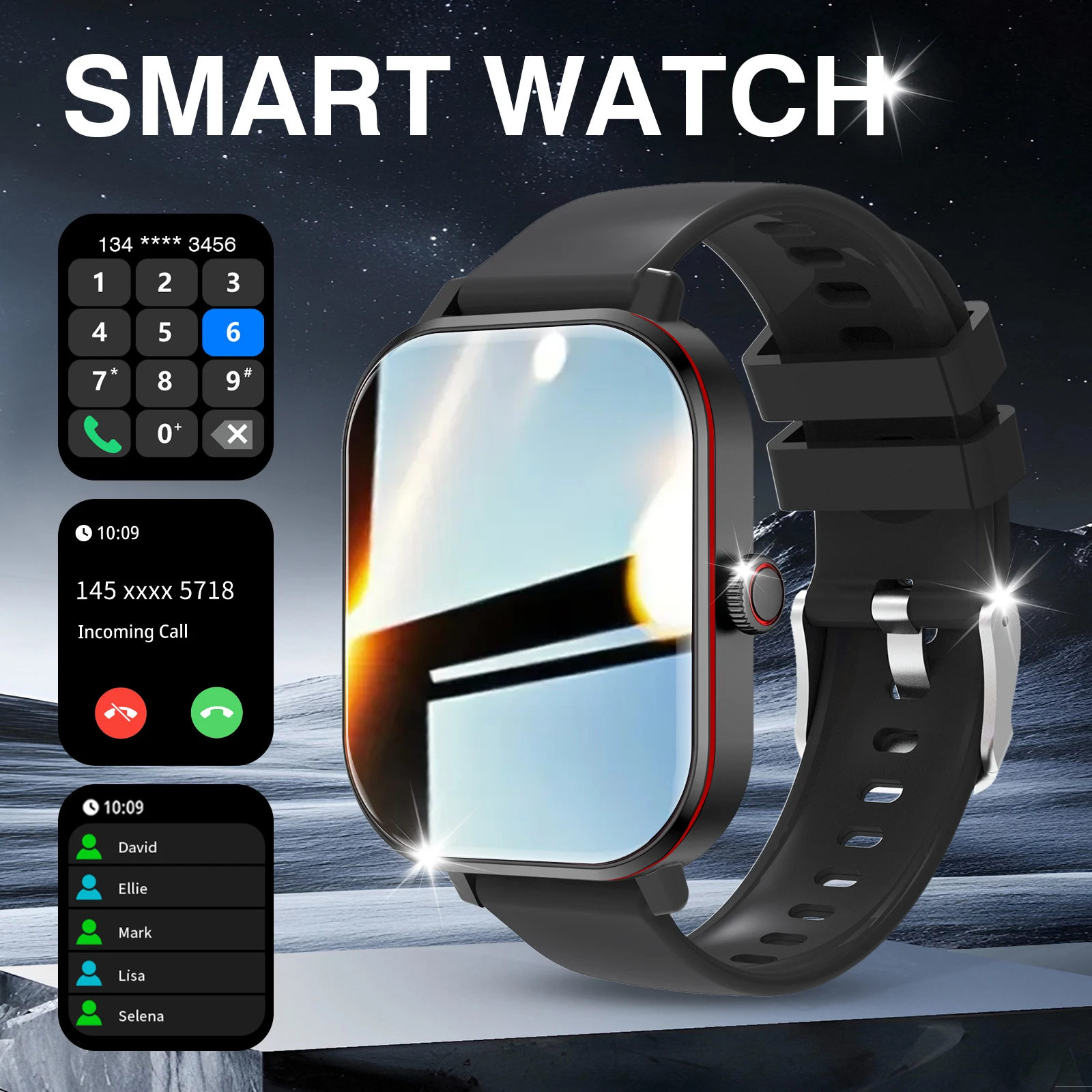 

Smart Watch, Wireless Call/Dial, Multiple APP Reminders, Suitable for Men and Women, Sports Watch, Compatible with IPhone/Andrio