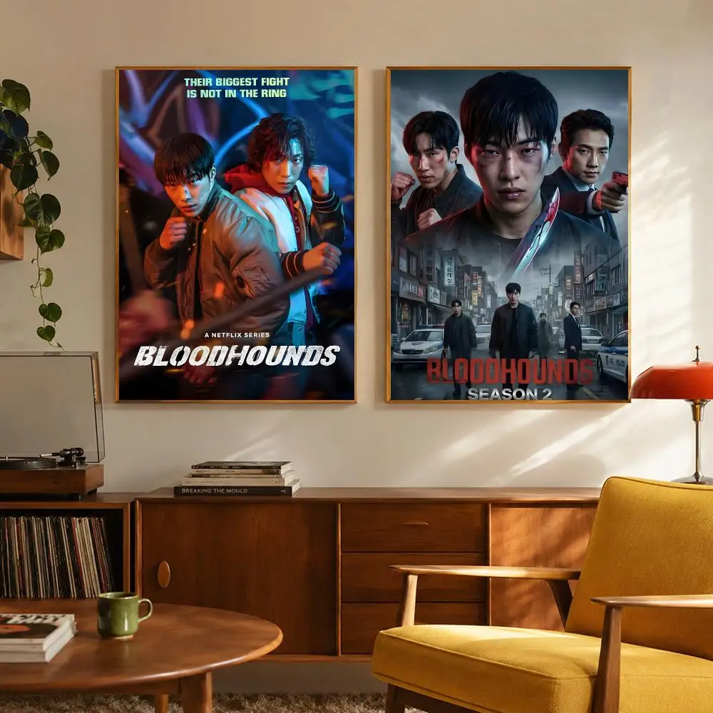 Action Webtoon Bloodhounds Poster Digital Solvent Print Waterproof PP Fade-Resistant Wall Art Room Decor Gift