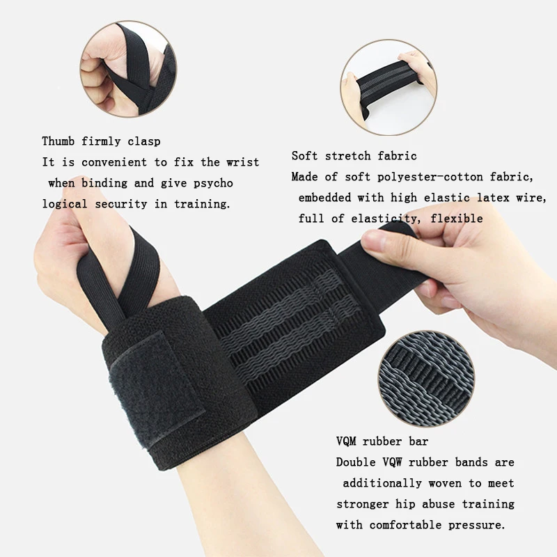 Adjustable Soft Wristbands Wrist Support Powerlifting Bracers Fitness Gym Carpal Protector Breathable Wrap Band Sport Safety