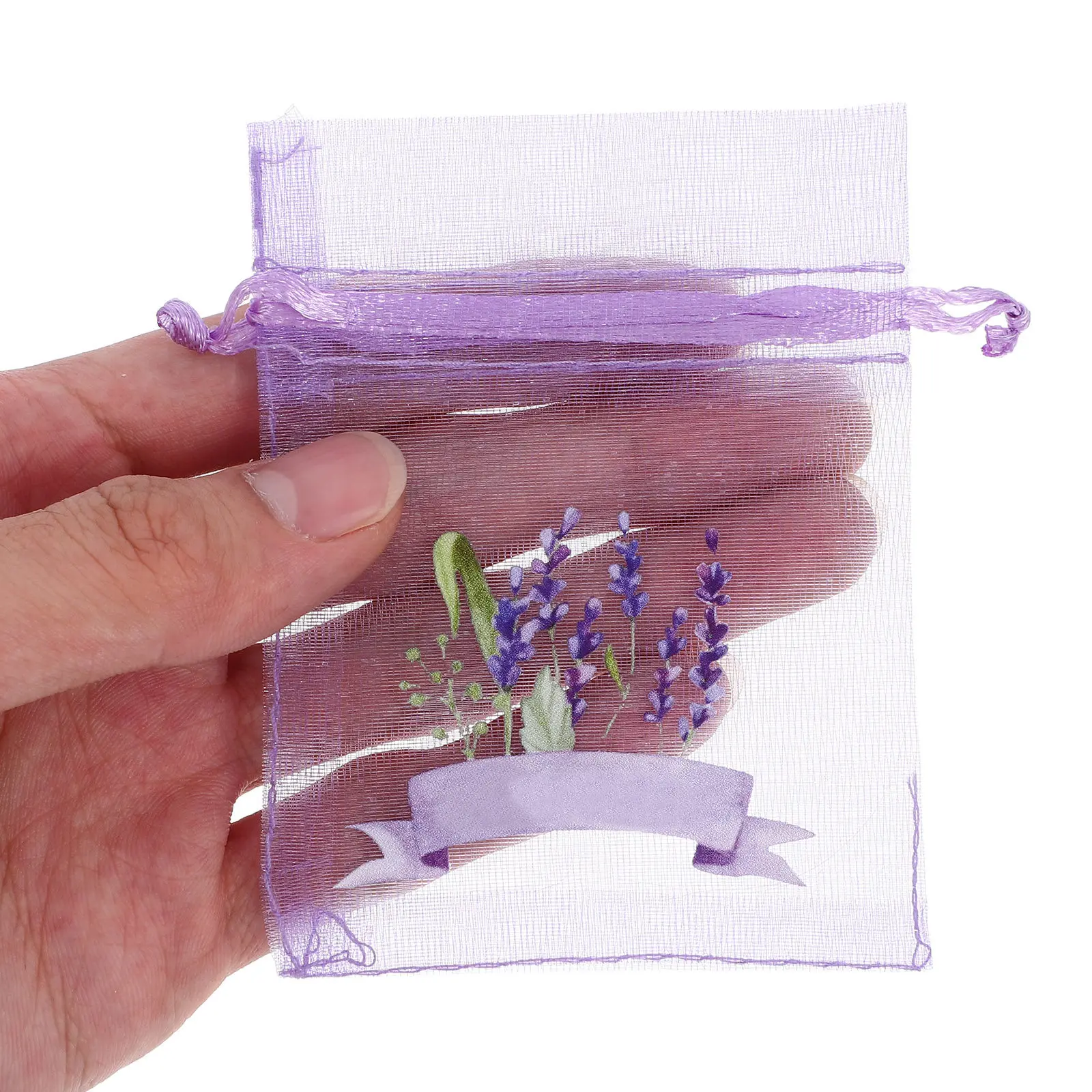 20Pcs Small Mesh Drawstring Sachet Bags Lavender Pouches Empty Gauze Bags for Rose Petals Dried Flowers Jewelry Wardrobe Car