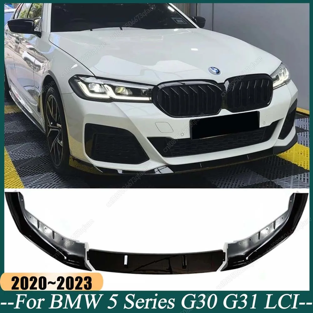 

Front Bumper Lip Spoiler Splitter Bodykit For BMW 5 Series G30 G31 LCI M Performance Style 520i 530i 530d M550i 2020-2023 Tuning