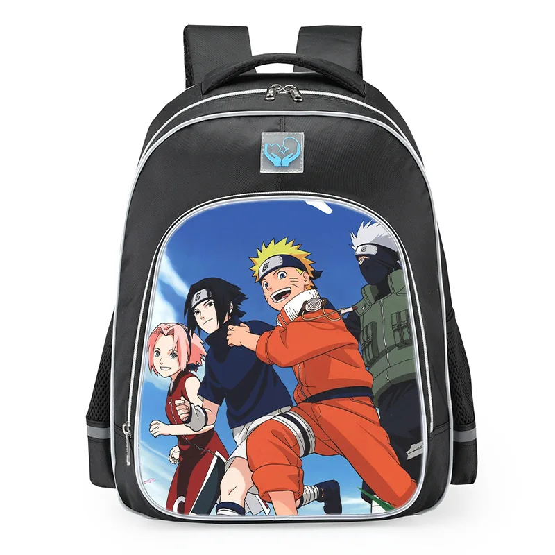 

Новый школьный портфель Naruto с мультипликационным рисунком, вместительный Повседневный Легкий милый водонепроницаемый ранец на плечо