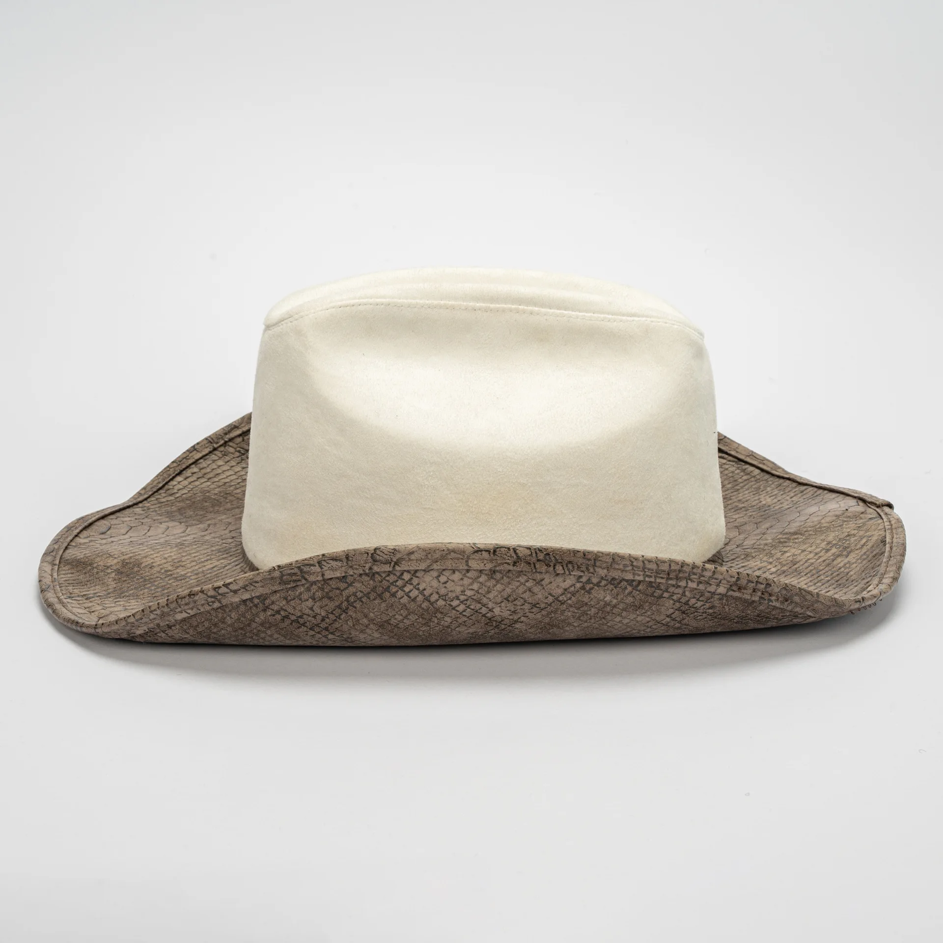 قبعة رعاة البقر من الجلد الغربي مع قبعة جاز واسعة الحواف للنساء في الهواء الطلق للحماية من الشمس من جلد الغزال #2