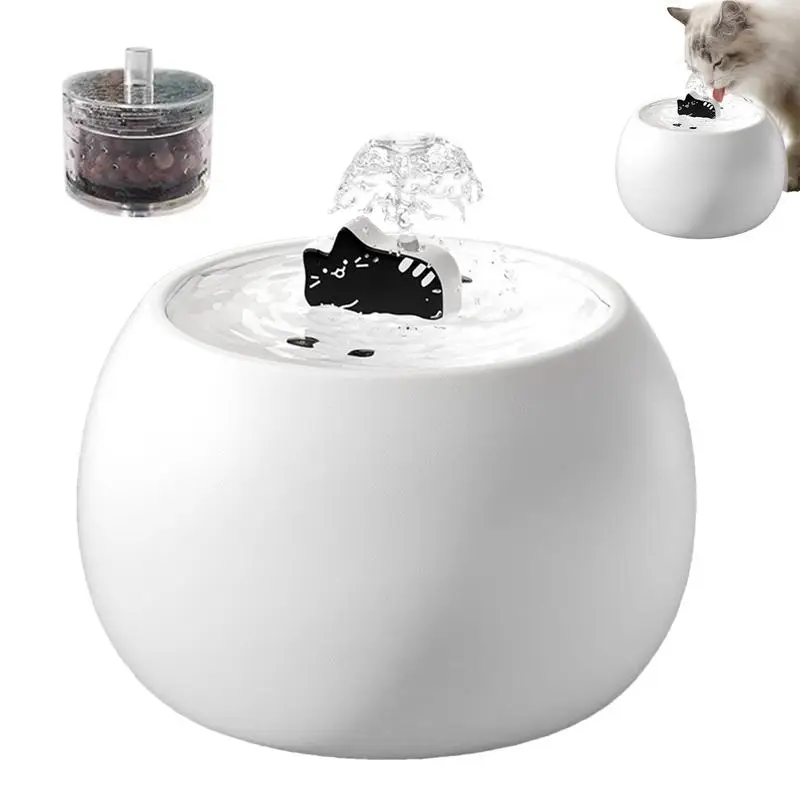 

Cat Water Fountain Electric Water Fountain For Pets Electric Rechargeable Waterer Dispenser With Long-Lasting Filtered Sensor 3D