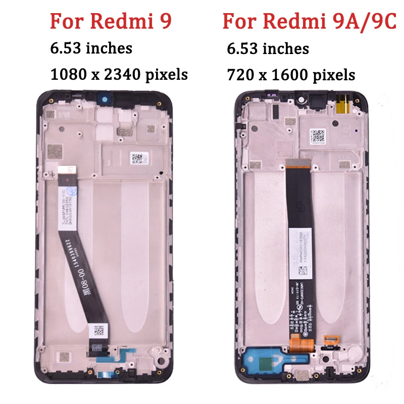 6.53 inches Screen For Xiaomi Redmi 9A 9C Display LCD Touch Screen Digitizer For Redmi 9 LCD Replacement Phone Parts Assembly