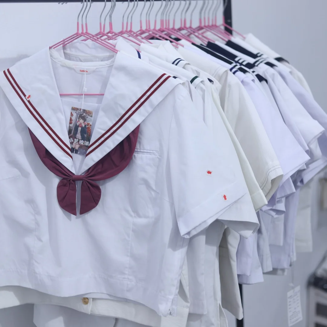 

Cute Style Summer Short Sleeve Sailor Uniform Jk School Uniform Women's Japanese Made Asymmetrical Lapel Student Outfit