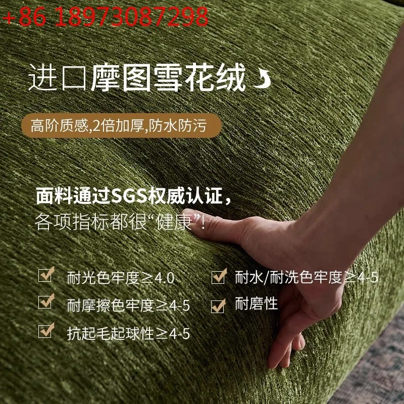 أريكة فرنسية كلاسيكية لغرفة المعيشة الإيطالية البسيطة وشقة صغيرة صف مستقيم من البتلة ومسند الظهر من القماش #3