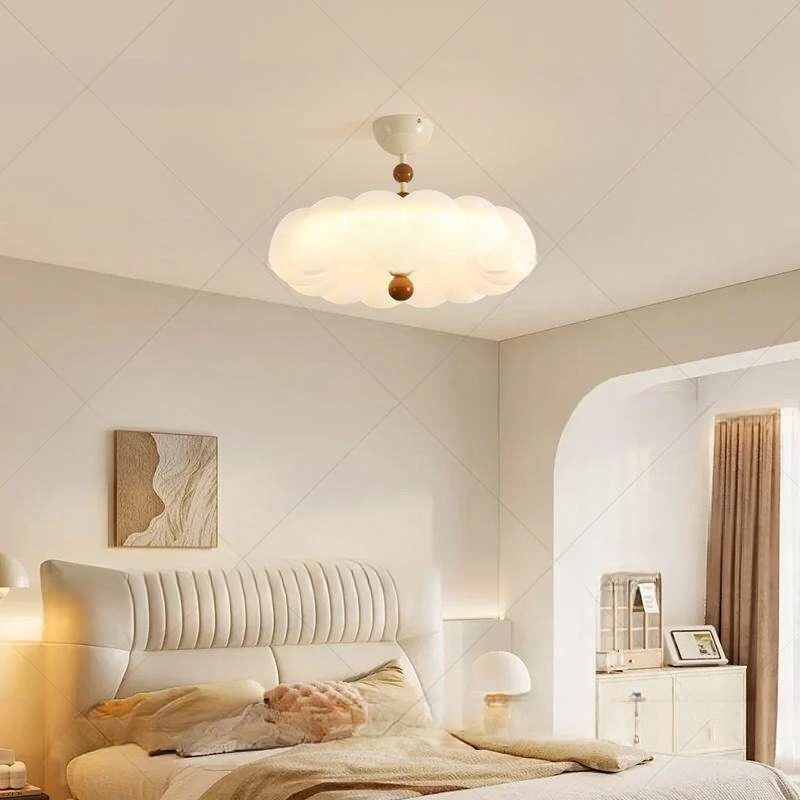 Cream wind bedroom light eye protection ceiling light French medieval master bedroom light children's room