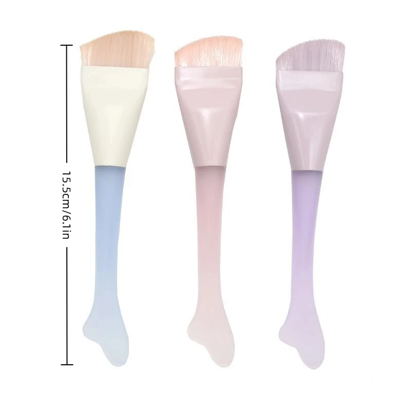 1PC Pennello per fondotinta Pennelli per trucco Pennello per contorno viso leggero e sottile Pennello per contorno piatto Pennelli per trucco per fondotinta in crema