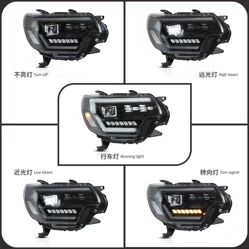 【 High Quality 】For Toyota Tacoma 2012 2013 2014 2015 Tacoma LED Headlight LED DRL Project Lens Dynamic turn signal Headlamp