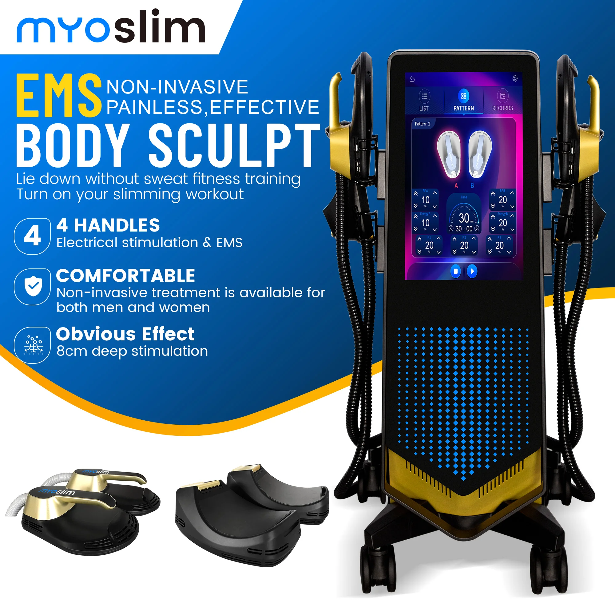 

6500W RF EMS Body MYOslim Sculpt Machine Fat Sculpting 15 Electromagnetic Muscle Slimming Stimulator Equipment Technology Salon