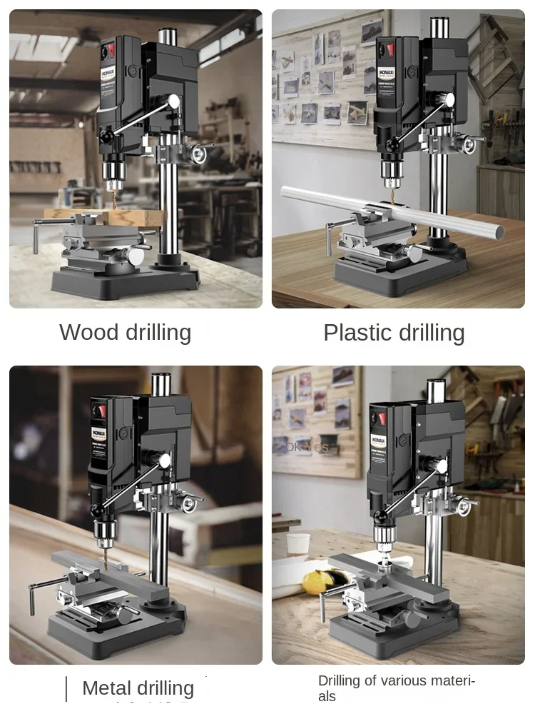 Bench drill small 220v high power drilling machine milling machine workbench multifunctional high precision drilling machine