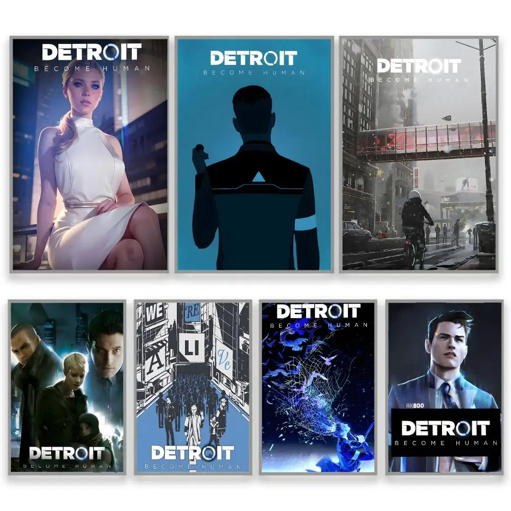 Game D-Detroit Become Human Visual Room Enhancer Aesthetic Wall Decals Bedroom Wall Accessories Poster
