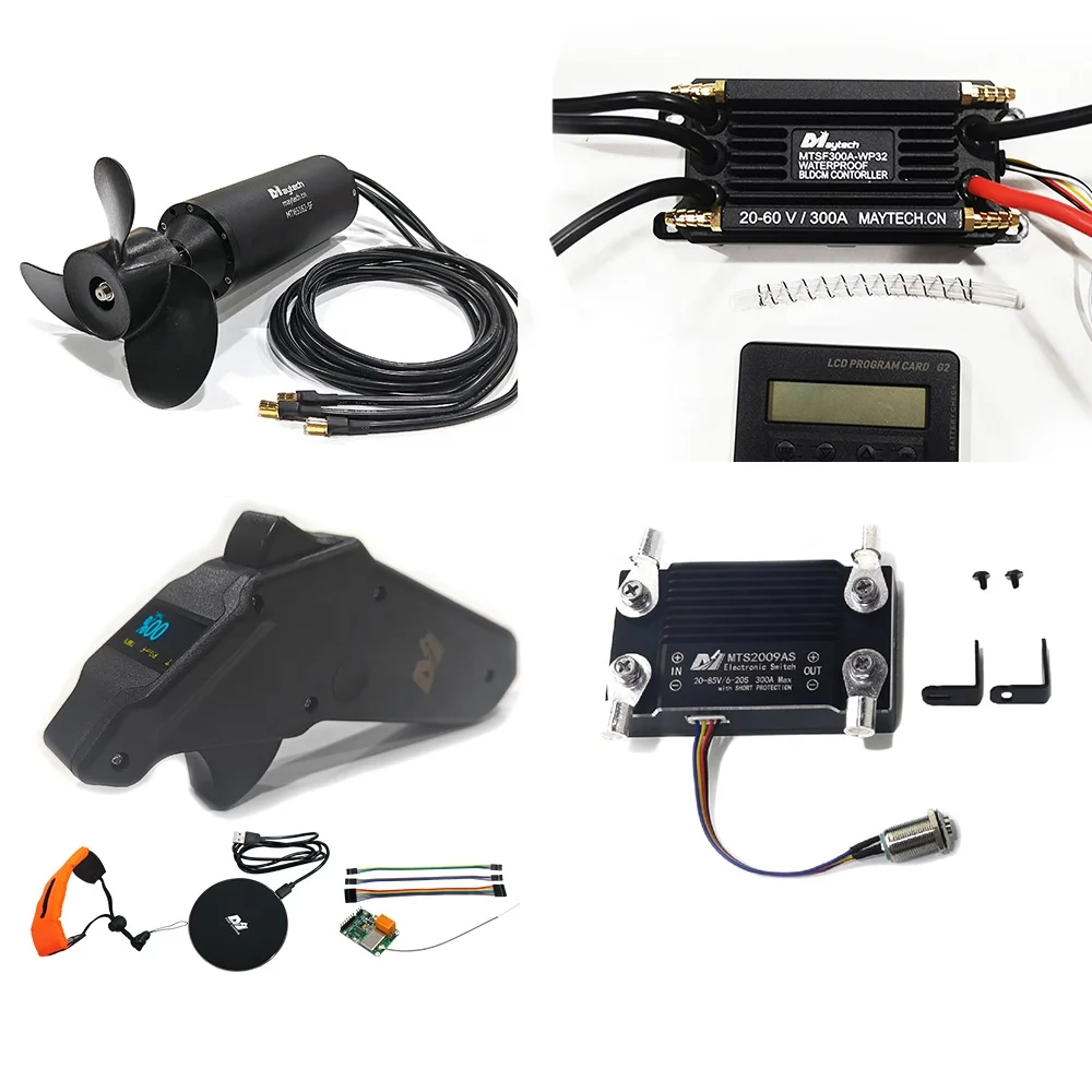 Fully Waterproof Efoil Kits with MTI65162 Motor + New 300A 32Bit ESC + 1905WF Remote + MTS2009AS Switch