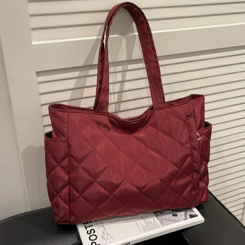 

New Autumn Winter Top Handle Bag Women Fashion Large Capacity Lightweight Tote Shoulder Bag Versatile Texture Bags for Travel