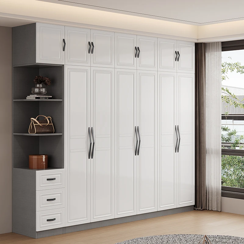 Solid Wood Wardrobes Heavy Duty Large Multifunction Storage Wardrobe Bedroom Drawers Ropero Armable De Ropa Home Furniture