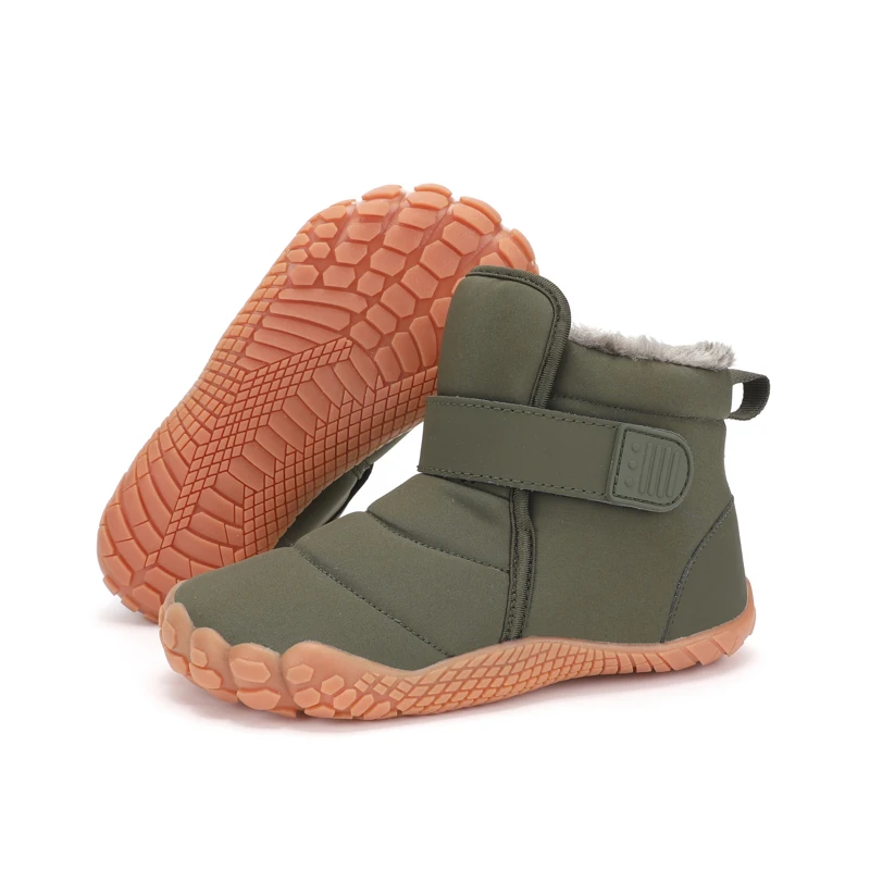

Winter Childrens Snow Boots Fashion Wide Toe Outdoor Non-slip Kids Cotton Shoes Luxury Classic Warm Plush Boys Girls Casual Shoe