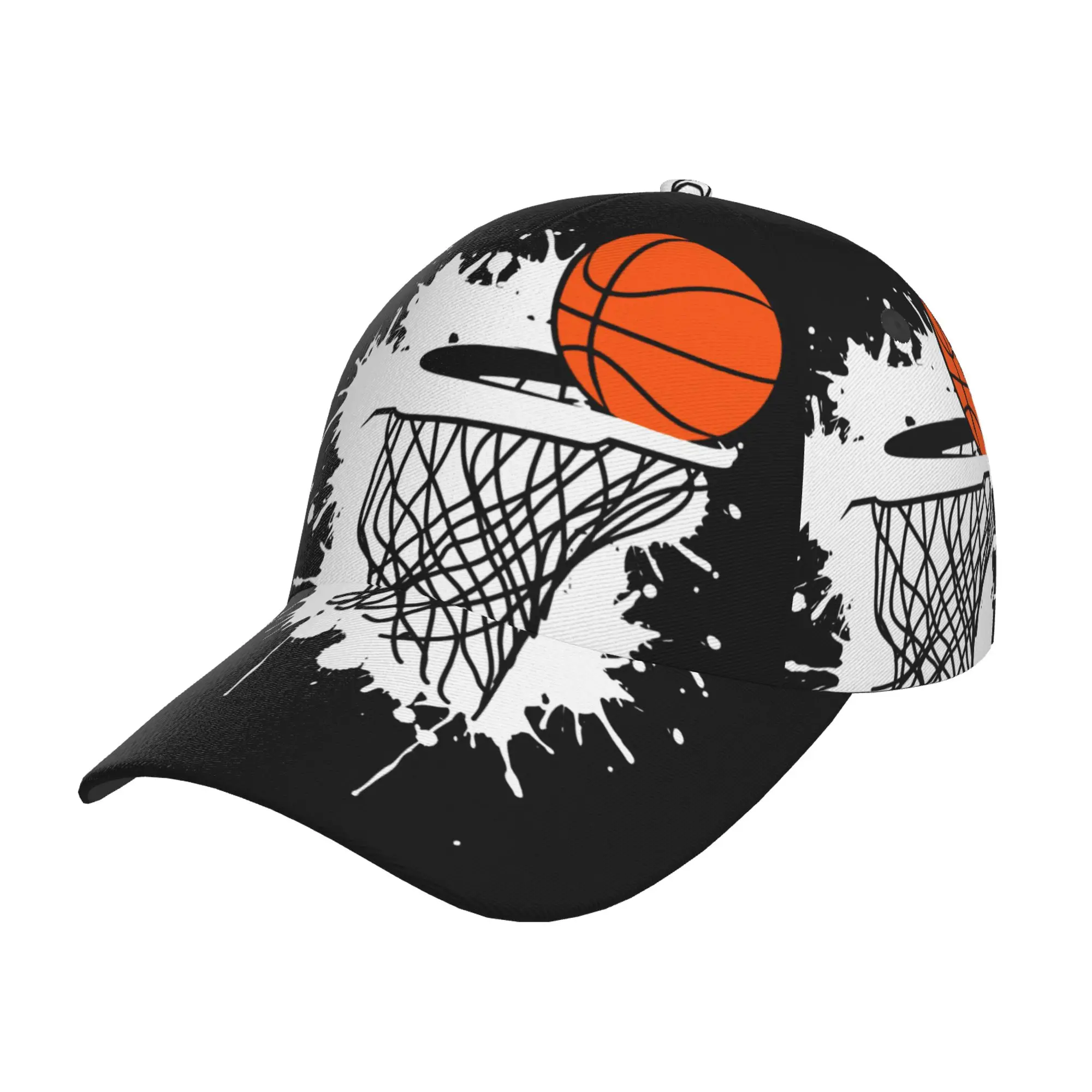 Graffiti Baseketball Printed Hats for Men and Women All-Match Adjustable Dad Hat for Sports Print Size