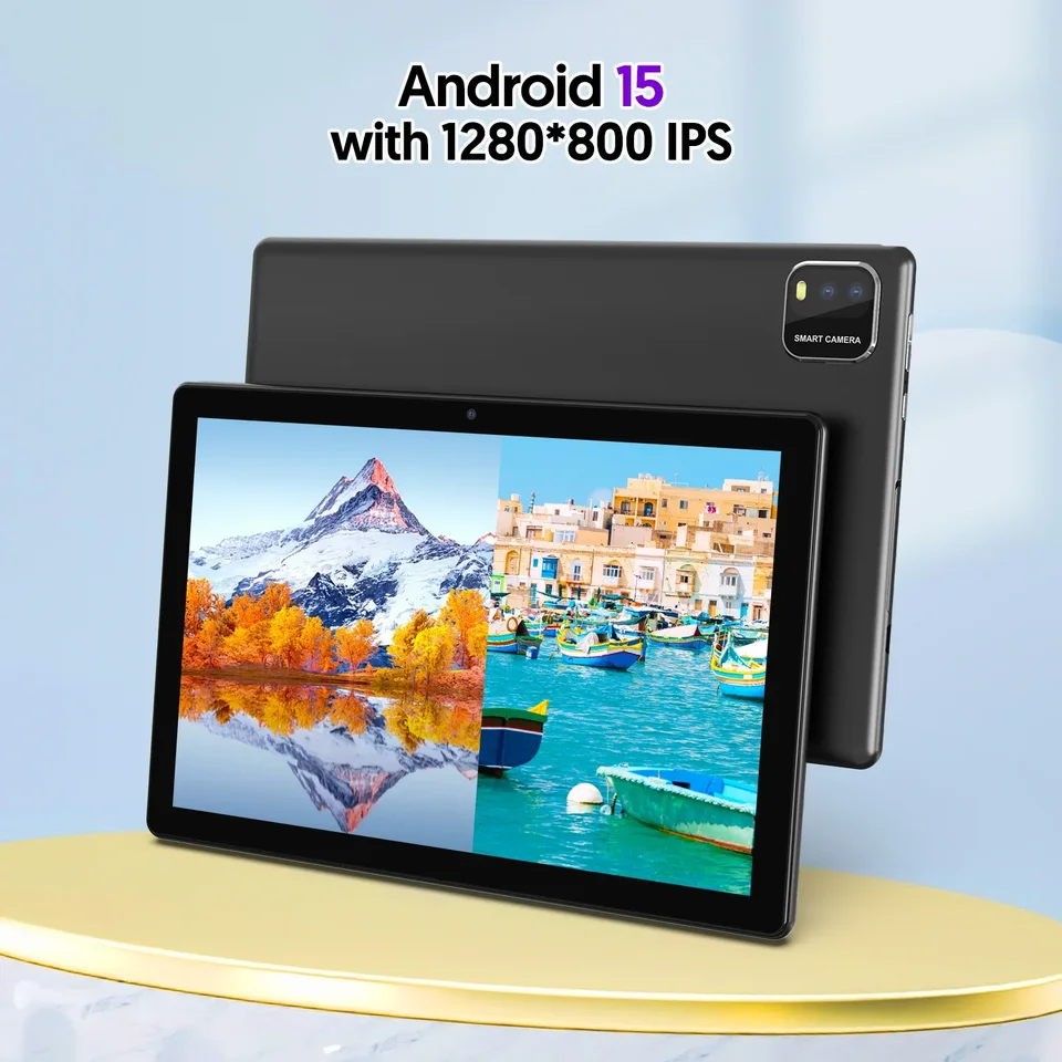 BAKEN 10インチ Android 15 タブレット、クアッドコアプロセッサ、12GB