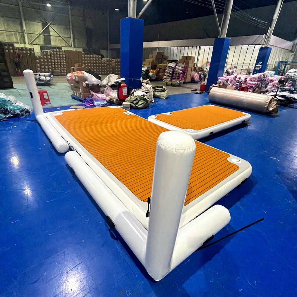 

Water Floating Entertainment Inflatable Water Float Mat With Dock Fender Bumper Boat Protection Inflatable Platform For Boat