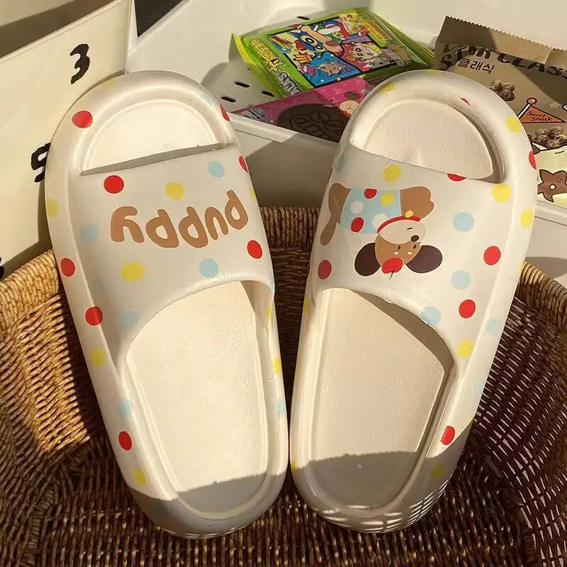 

INS Trendy Slippers Women's Summer EVA Cartoon Graffiti Anti Slip Thick Sole Indoor Outdoor Bath Casual