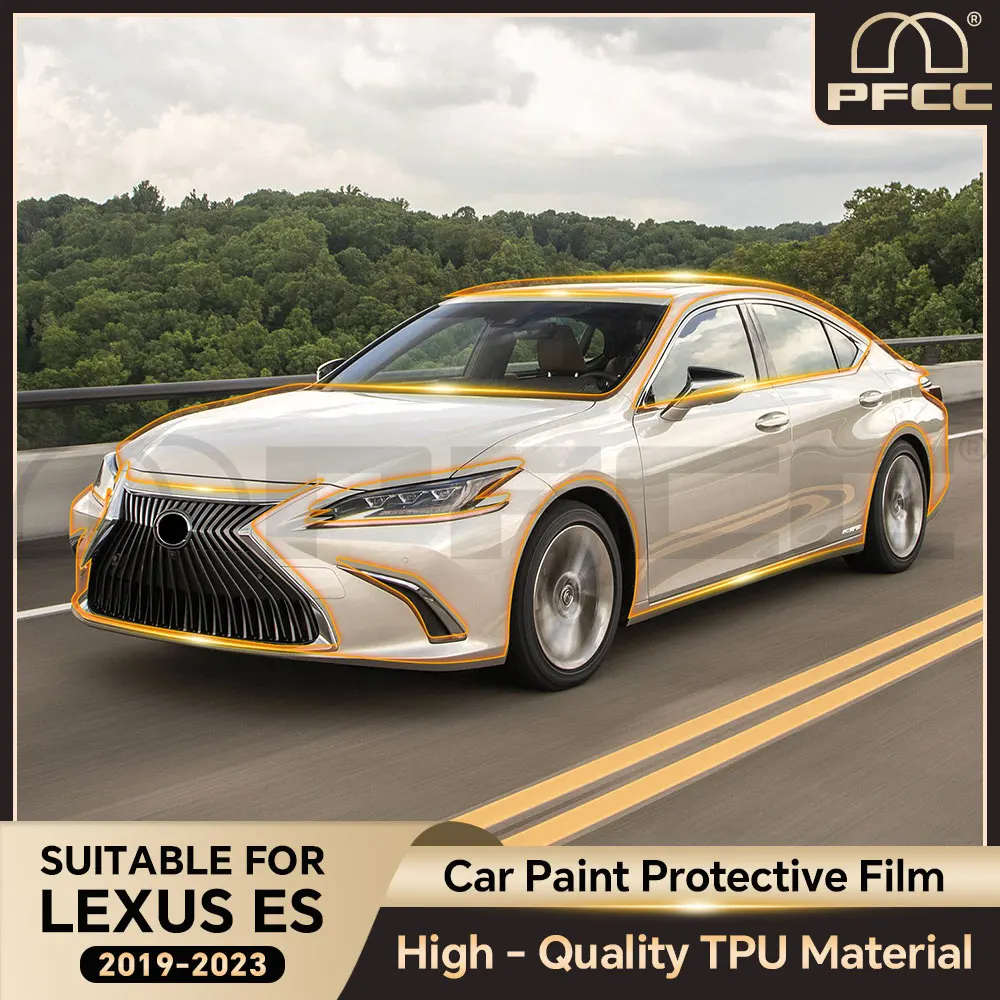 PFCC TPU Car Paint Protection Film for Lexus ES 250 300H 350 2019 2020 2021 2022 2023 Clear Bra Kit Decal Pre Cut PPF Scratch