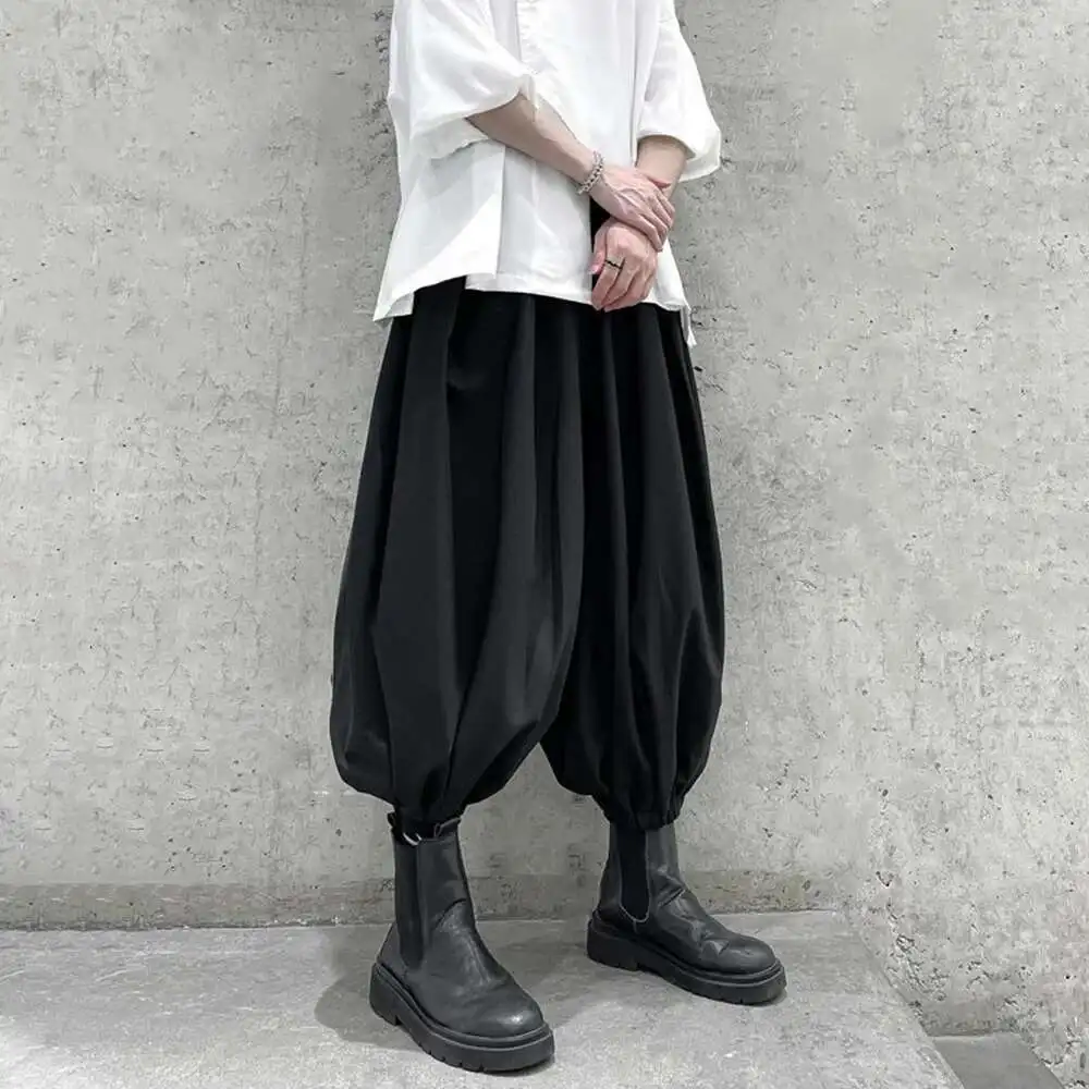 Men's New Pants Ual New Mens Dark Bloomers Genderless Style 2025 Personality Loose Streetwear Eight-Point Harem Pants Unisex