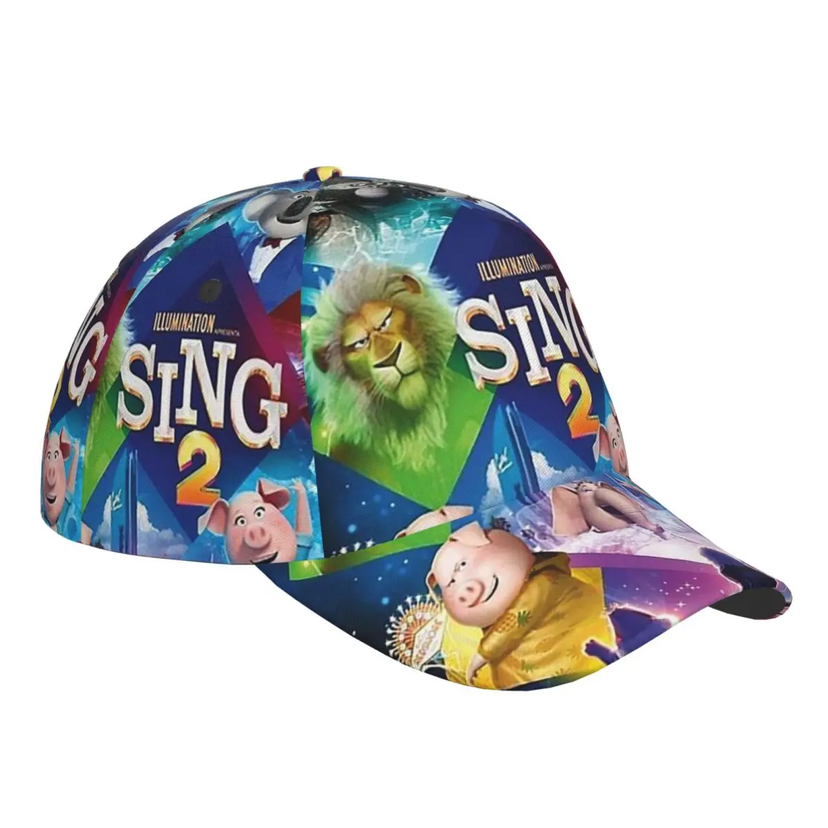 

Бейсбольные кепки Movie Sing 2, мужские и женские шапки, уличная регулируемая повседневная кепка, бейсбольная кепка в стиле хип-хоп, Casquette