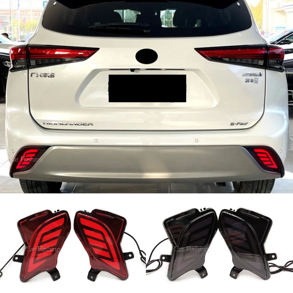 

For Toyota 21-23 Highlander LED flow turn signals, brake rear bumper lights, rear fog lights