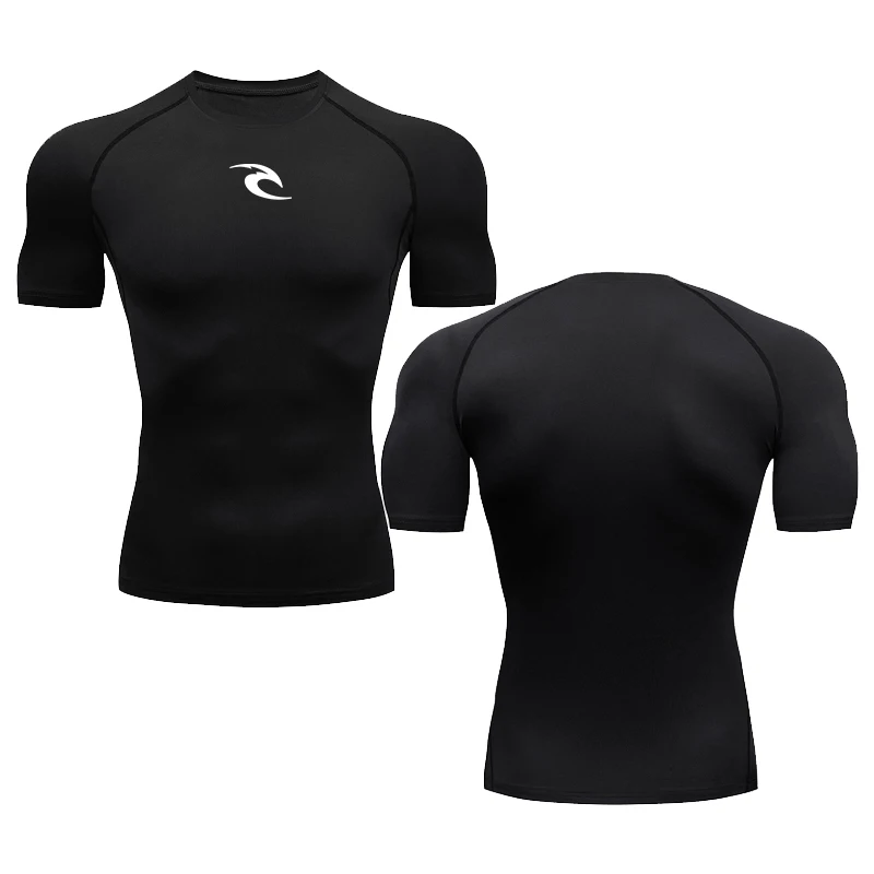 Camisa de compresión de manga corta para hombre, ropa deportiva para Fitness, correr, gimnasio, cómoda, transpirable, a la moda, de secado rápido, 2024