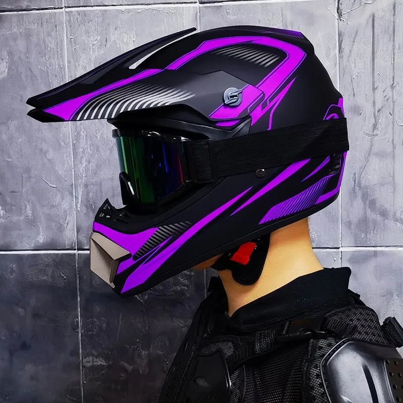Off-road electric vehicle helmet, rally helmet, go-kart riding helmet, downhill full helmet, suitable for both men and women
