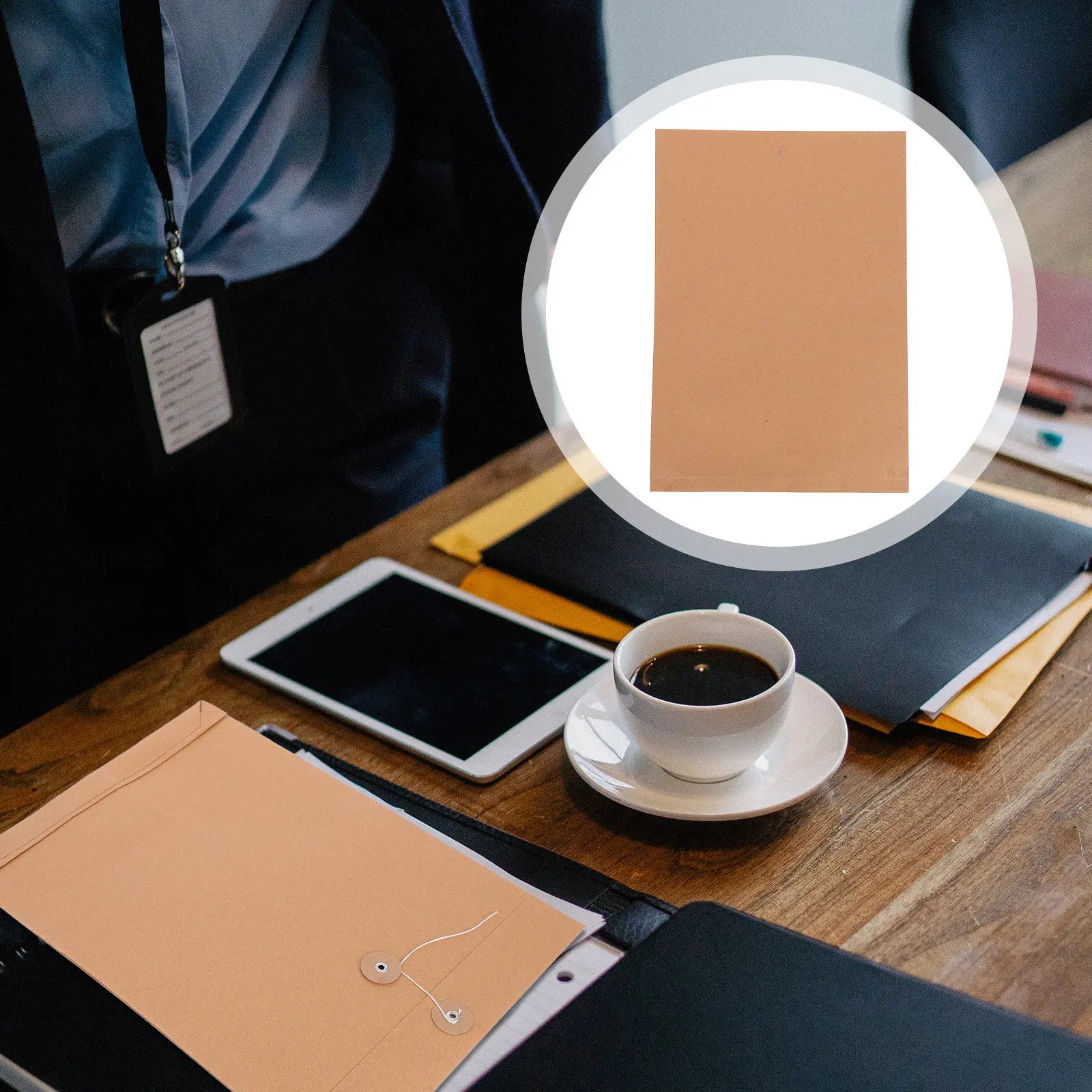 

25Pcs Document Carrier File Folder Kraft Paper Portfolio Large Capacity Paper Organizer Pouch Button Closure Office Stationery