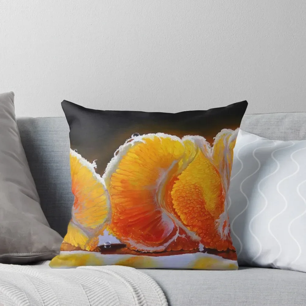 Sunlit Tangerines Throw Pillow Sofa Covers Pillowcase Decorative Cushions For Living Room Cushion Cover pillow