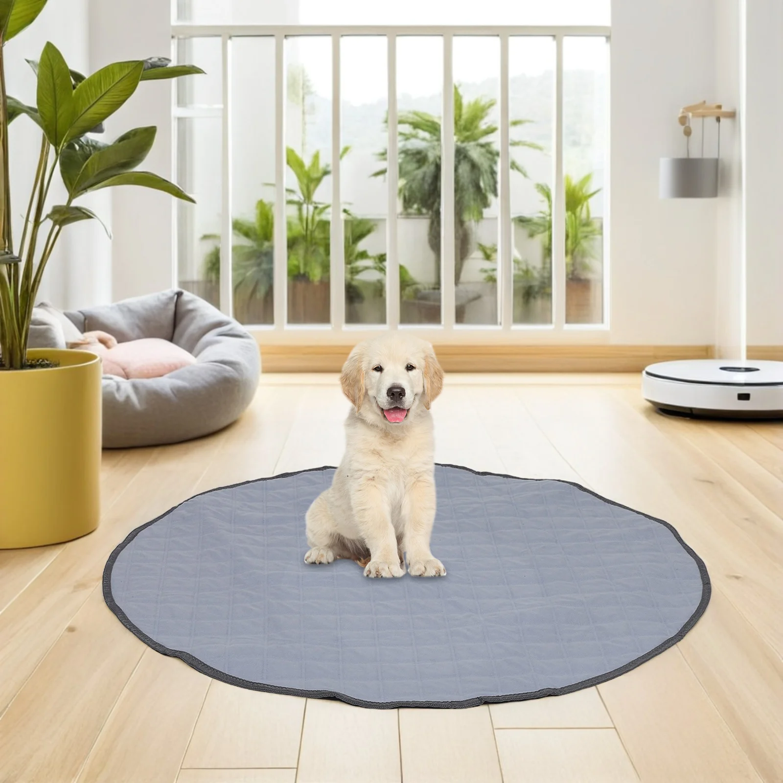 

Круглый многоразовый коврик для мочи для мелких животных, собак, кошек, хомяков, высоко впитывающий герметичный тренировочный коврик для ежедневного использования в ночное время