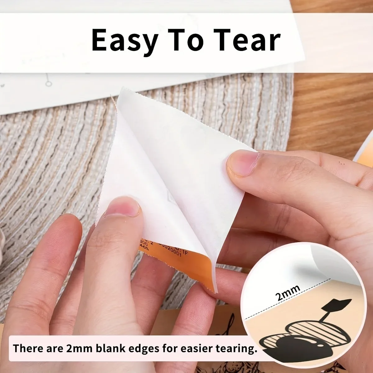 Color Sticky Thermal Printer Paper Adhesive 57mm Mini Printing Paper Rolls Printable Stickers For P1 Printer PeriPage A6 Printer