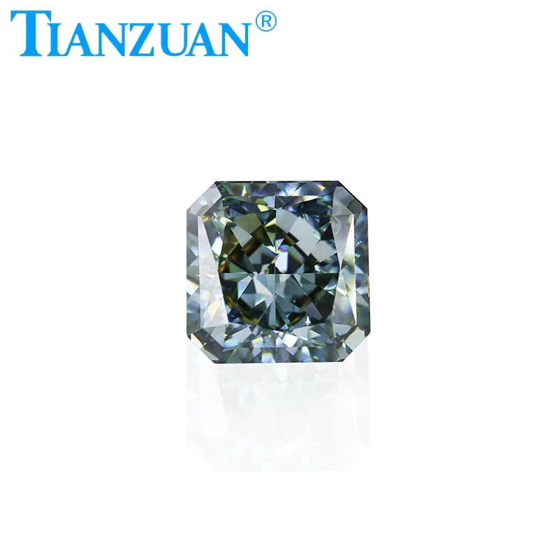 

High Quality Square Shape London Blue Color Loose CZ Stone Cubic Zirconia Stone Synthetic Gems Beads For Jewelry