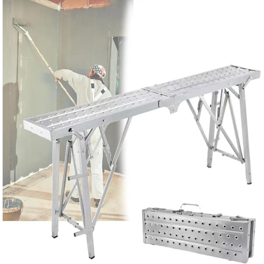 Adjustable Height Foldle Scaffold Ladder for Indoor & Outdoor Use (140cm)